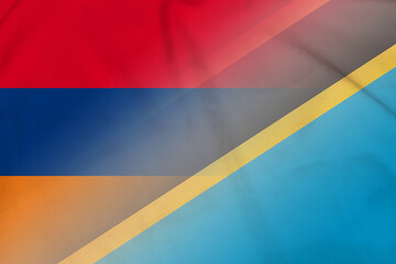 Armenia and Tanzania political flag international contract TZA ARM