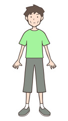 Fototapeta premium 痩せている若い男性