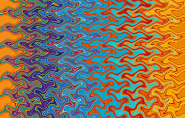 Rainbow abstract background and psychedelic pattern. Fantasy multicolored wavy pattern.