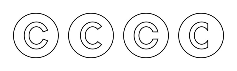 Copyright icon vector for web and mobile app. copyright sign and symbol