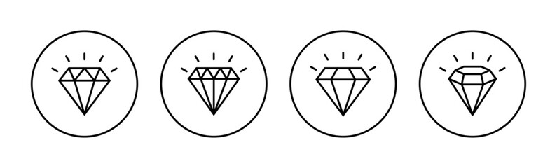 Diamond icon vector for web and mobile app. diamond gems sign and symbol