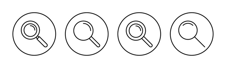 Search icon vector for web and mobile app. search magnifying glass sign and symbol