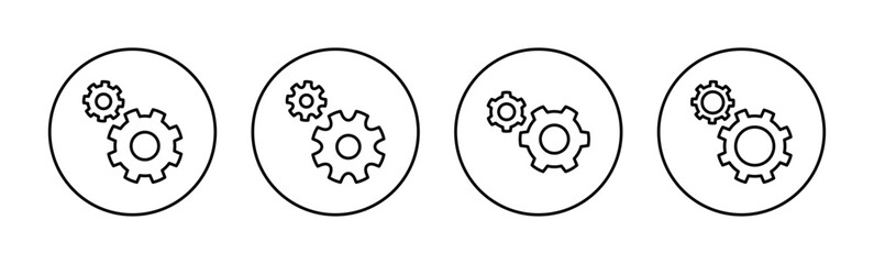 setting Icon vector for web and mobile app. Cog settings sign and symbol. Gear Sign