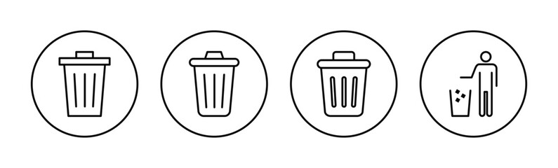 Trash icon vector for web and mobile app. trash can icon. delete sign and symbol.