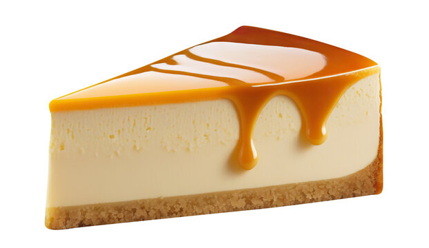 Delicious cheesecake cut out. Based on Generative AI