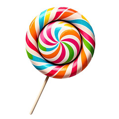 Delicious lollipop cut out. Based on Generative AI - obrazy, fototapety, plakaty