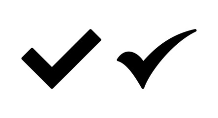 Check mark icon vector illustration. Tick mark sign and symbol
