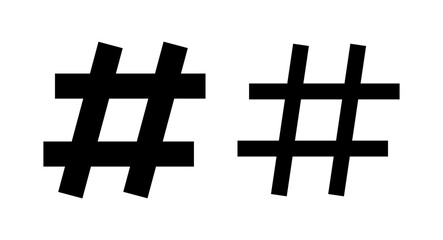 Obraz premium Hashtag icon vector illustration. hashtag sign and symbol