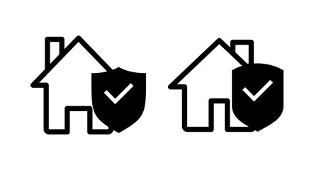 Obraz premium home insurance icon vector illustration. home protection sign and symbol