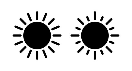 Sun icon vector illustration. Brightness sign and symbol.