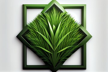 green grass symbol. Generative AI