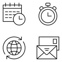 Shipping and Delivery Vector Line Icons