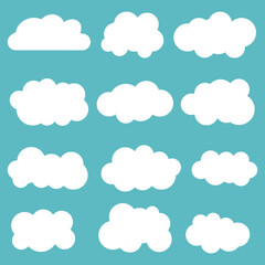 Clouds icon. Vector illustration.