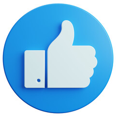 thumb up blue button