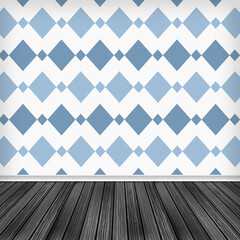 Empty room, interior with wallpaper. High resolution texture background.