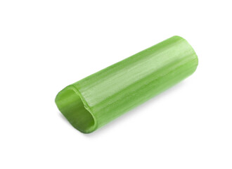 Piece of fresh green onion isolated on white