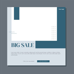 Winter Sale Social Media Post Design, Social Media Banner Design