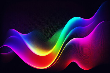 Swirling Iridescent Abstract - Generative Ai