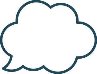 雲形の吹き出しフレーム