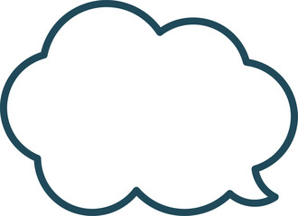 雲形の吹き出しフレーム