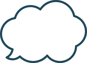 雲形の吹き出しフレーム
