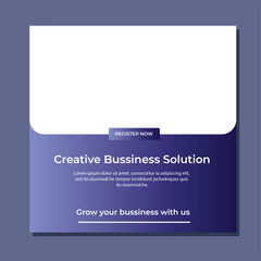 Editable minimal square banner template. Suitable for social media post and web internet ads. Vector illustration with photo college