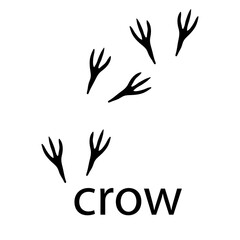 Crow Paw Prints. Logo. Vector Illustration. Isolated vector Illustration