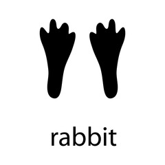 Rabbit Paw Logo design vector illustration design template 