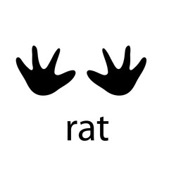 Rat Paw Logo design vector illustration design template.eps