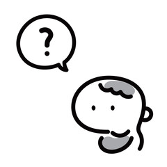 シンプルでかわいい人物アイコン　はてな　赤ちゃん