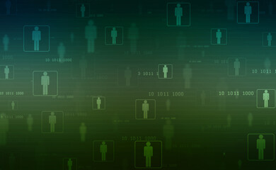 Business Network Concept Background, Social Networks and interaction concept, Digital Abstract Technology background, Social connection and networking background