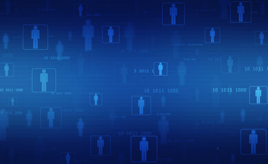 Business Network Concept Background, Social Networks and interaction concept, Digital Abstract Technology background, Social connection and networking background