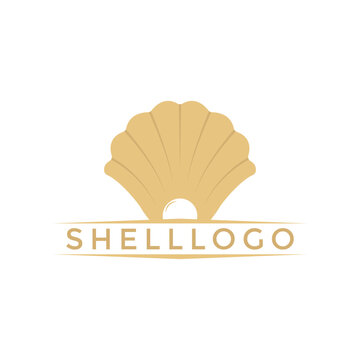 Sea Shell Pearl, Oyster, Seafood, Restaurant Logo Design Template