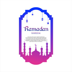 Obraz premium Islamic celebration with mosque for Ramadan Kareem and eid mubarak. Golden Half Moon pattern,background.vector illustration