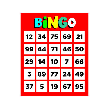 Bingo symbol Icons Illustration template 