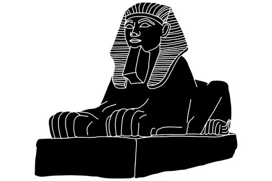 Egyptian Sphinx Statue Silhouette