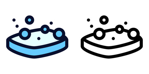 Soap Bar. Color and Line Icons
