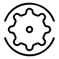 gear line icon