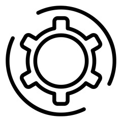 gear line icon