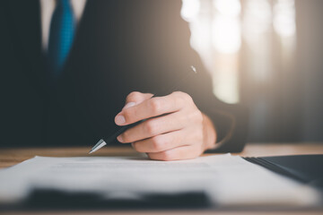 signing a business contract approval of contract documents confirmation or warranty certificate,...