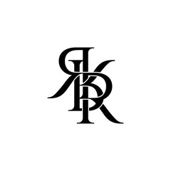 rrr typography letter monogram logo design