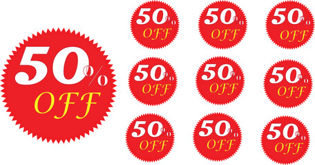 10% Special  type off offer sale tag isolated vector illustration. 10% Discount offer price label, symbol for advertising campaign in retail, sale promo marketing,10% discount vector. discount tag pri