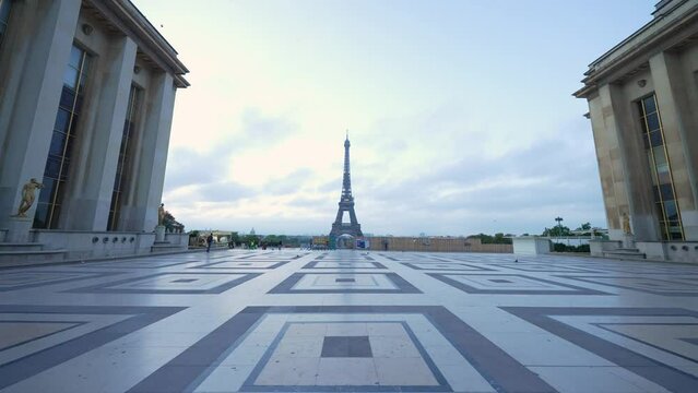 The Eiffel tower from Trocadero square. Best Destinations in Europe. Paris, France.