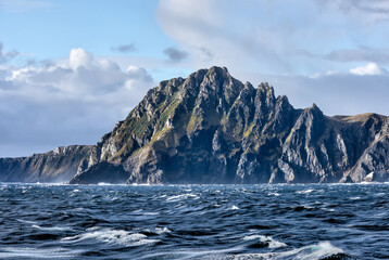 Dramatic skies, landscapes and weather off the coast of Cape Horn Argentina