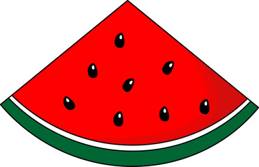 A slice of red watermelon