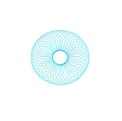 abstract blue spiral, vector illustration 