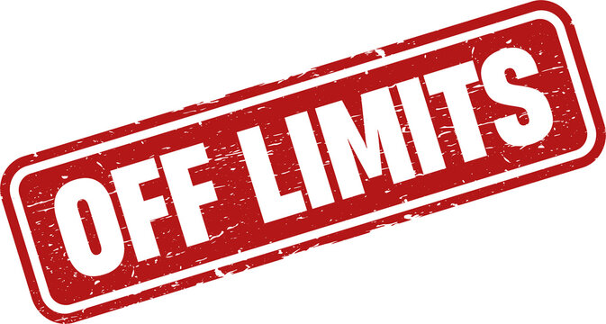 Off Limits grunge rubber stamp