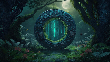 Fototapeta premium Illustration of a fantasy portal.