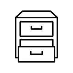 drawer icon vector design template in white background