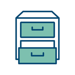 drawer icon vector design template in white background